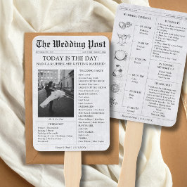 Zeitschriftenhandschuh-Programm für Hochzeiten von Fächer