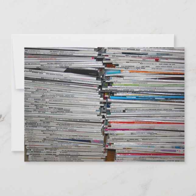 Zeitschriftenstapel - Einladung (Vorderseite)
