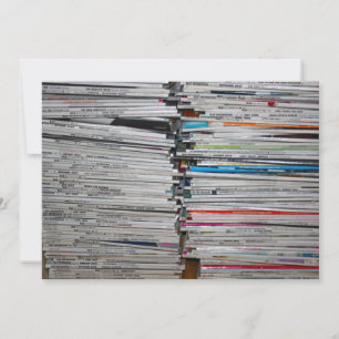 Zeitschriftenstapel - Einladung