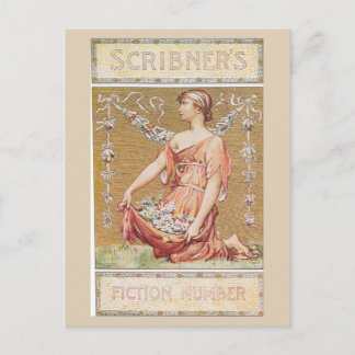 Zeitschriftenübersicht Vintage Jugendstil-Fiktion Postkarte