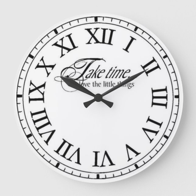 Zeitsparte Retro Große Wanduhr (Vorderseite)