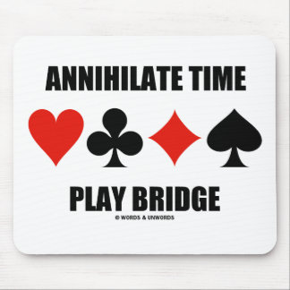 Zeitspielbrücke vernichten (vier Card-Anzug) Mousepad