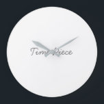 Zeitstück grau-Hand Farbe Stilvoll aussehen Große Wanduhr<br><div class="desc">Time Piece gedruckte graue Hand Farbe Stilvoll aussehen große Uhr. Eine Wanduhr ist ein Zeitmesser, der auf eine Wand montiert werden kann. Es enthält Stundenmarkierungen, Minutenmarkierungen, Ziffern oder Symbole, um die Stunden anzugeben. Die Wanduhren sind in einer Vielzahl von Stilen, um verschiedene Geschmäcke und Innenarchitektur-Themen Anzug. Die Wanduhr ist eine...</div>