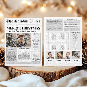Zeitung Einzigartige Weihnachtskarte Foto