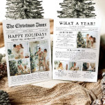 Zeitung Einzigartiger Spaß Was für ein Jahr Foto W<br><div class="desc">Feiern Sie mit unserer Weihnachtskarte "Was für ein Jahr" die Highlights Ihres Fotos. Diese Karte im modernen Zeitungsstil bietet eine kreative Möglichkeit, Ihre Lieblings-Erinnerungen und Meilensteine zu teilen. Mit seinen individuell anpassbaren Abschnitten für Fotos und Captions ist es ideal, um alles zu präsentieren, was dieses Jahr besonders gemacht hat. Diese...</div>