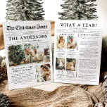 Zeitung Einzigartiger Spaß Was für ein Jahr Foto W Feiertagskarte<br><div class="desc">Feiern Sie mit unserer Weihnachtskarte "Was für ein Jahr" die Highlights Ihres Fotos. Diese Karte im modernen Zeitungsstil bietet eine kreative Möglichkeit, Ihre Lieblings-Erinnerungen und Meilensteine zu teilen. Mit seinen individuell anpassbaren Abschnitten für Fotos und Captions ist es ideal, um alles zu präsentieren, was dieses Jahr besonders gemacht hat. Diese...</div>