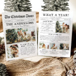 Zeitung Einzigartiger Spaß Was für ein Jahr Foto W Feiertagskarte<br><div class="desc">Feiern Sie mit unserer Weihnachtskarte "Was für ein Jahr" die Highlights Ihres Fotos. Diese Karte im modernen Zeitungsstil bietet eine kreative Möglichkeit, Ihre Lieblings-Erinnerungen und Meilensteine zu teilen. Mit seinen individuell anpassbaren Abschnitten für Fotos und Captions ist es ideal, um alles zu präsentieren, was dieses Jahr besonders gemacht hat. Diese...</div>