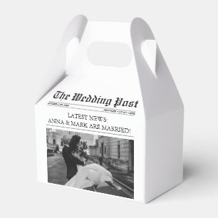 Zeitung Einzigartiges Foto Hochzeit Geschenkschachtel