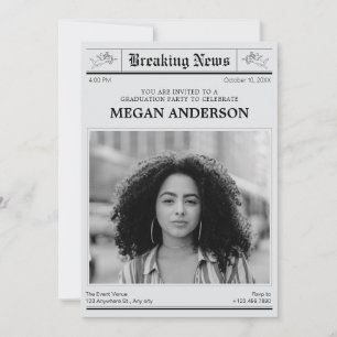 Zeitung-Foto-Abschluss Einladung