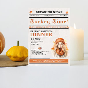 Zeitung Freundesdankfest Erntedankfest Herbst Einladung