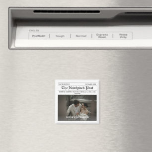 Zeitung Fröhlich und Verheiratet Foto Magnet