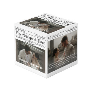 Zeitung Fröhlich und Verheiratet Foto Würfel