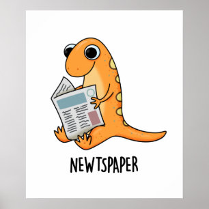 Zeitung Funny Newt Pub Poster