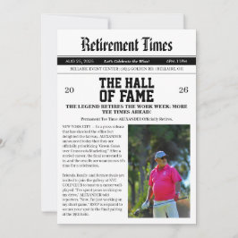 Zeitung Golf Ruhestandsfeier Einladung