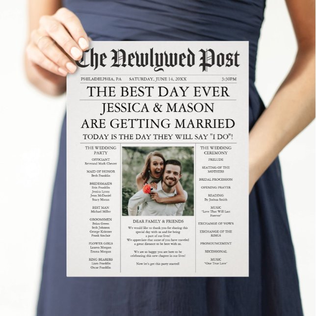 Zeitung Hochzeitsprogramm Einzigartige Programme (Von Creator hochgeladen)