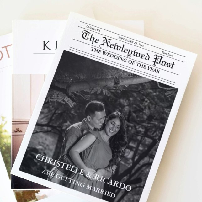 Zeitung Hochzeitzeitzeitschrift und Infografik zum Karte (Von Creator hochgeladen)