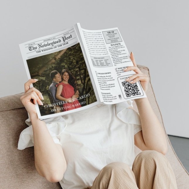 Zeitung Hochzeitzeitzeitschrift und Infografik zum Karte (Von Creator hochgeladen)