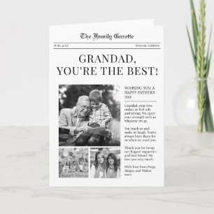 Zeitung Opa Vatertag Grußkarte Feiertagskarte
