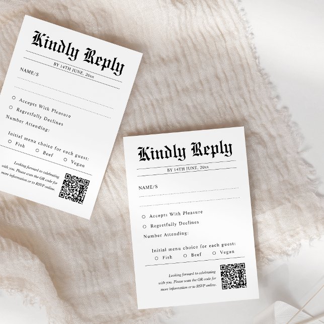 Zeitung QR Code Unique Wedding RSVP (Von Creator hochgeladen)