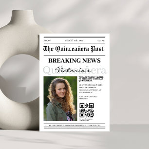 Zeitung Quinceañera Einladung