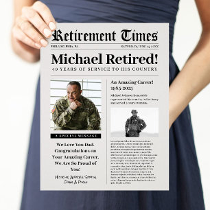 Zeitung Renteneintritts-Geschenk für Militärvetera Briefbogen