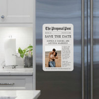Zeitung Save The Date Magnet Foto