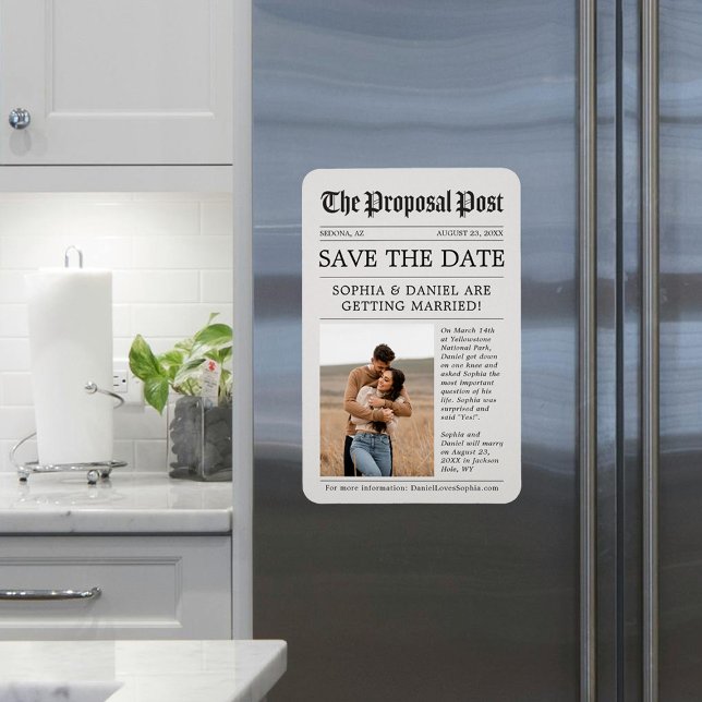Zeitung Save The Date Magnet Foto (Von Creator hochgeladen)