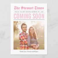 Zeitung | Schwangerschaftsankündigung | Pink