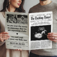Zeitung Schwangerschaftsankündigung zum Falten