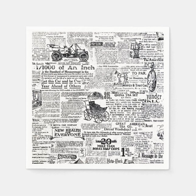 Zeitung Serviette (Vorderseite)