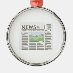 Zeitung Silbernes Ornament