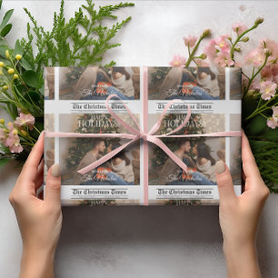 Zeitung Was Ein Jahr Feiertagsfoto Weihnachten Geschenkpapier