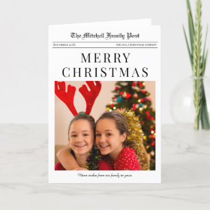 Zeitung Weihnachtsgrüße Karte