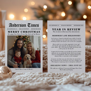 Zeitungs-Jahresrückblick Breaking News Weihnachten