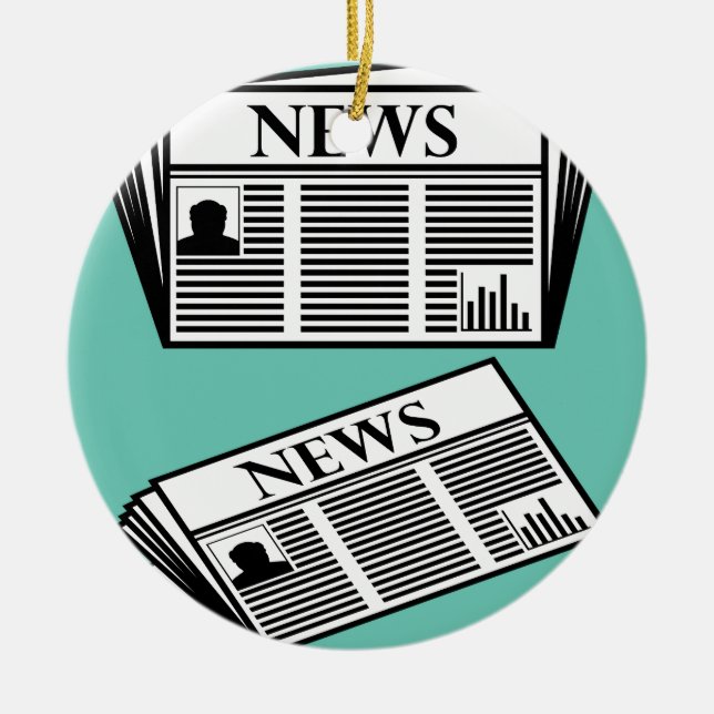 Zeitungs-Vektor Keramikornament (Vorne)