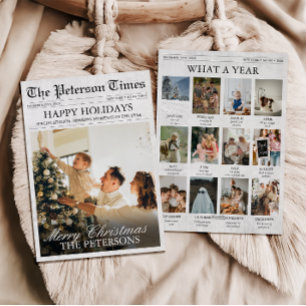 Zeitungs-Weihnachtsnewsletter Was für ein Jahr Fot Feiertagskarte