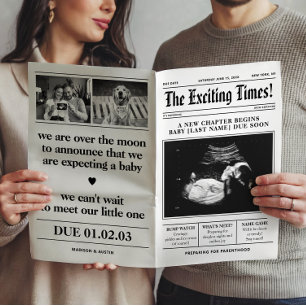 Zeitungsankündigung Schwangerschaftsfotoshooting f Poster