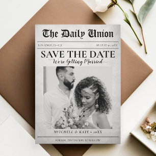 Zeitungsartikel Hochzeit Save The Date