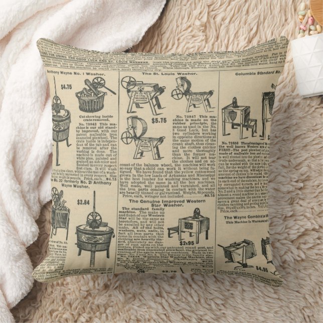 Zeitungsdesign im Vintage-Stil Kissen (Decke)