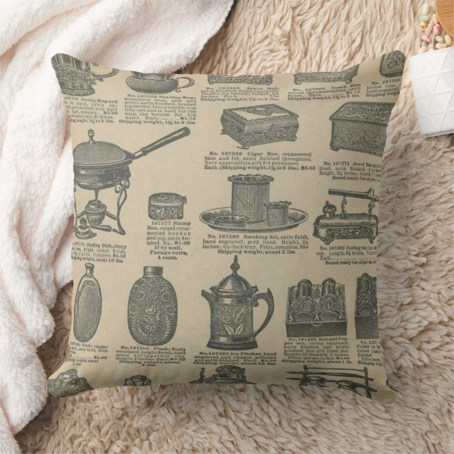 Zeitungsdesign im Vintage-Stil Kissen (Decke)