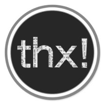 Zeitungsdrucke "THX" Typografie-Aufkleber