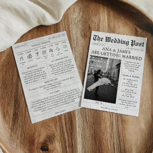 Zeitungseinladung zur Hochzeit Niedlich Einladung