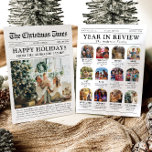 Zeitungsjahr in Review Family Foto Weihnachten<br><div class="desc">Unser "Arch Our Year in Review Card Template ist der perfekte Weg, um die Highlights, Erinnerungen und Meilensteine des vergangenen Jahres mit Familie und Freunden zu feiern und zu teilen. Diese einzigartige Weihnachtskarte, die in einem stilvollen Zeitungsformat "Year in Review" entworfen wurde, bietet eine Sammlung Ihrer beliebten Fotos. Auf der...</div>
