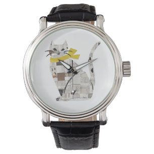 Zeitungskatze Armbanduhr