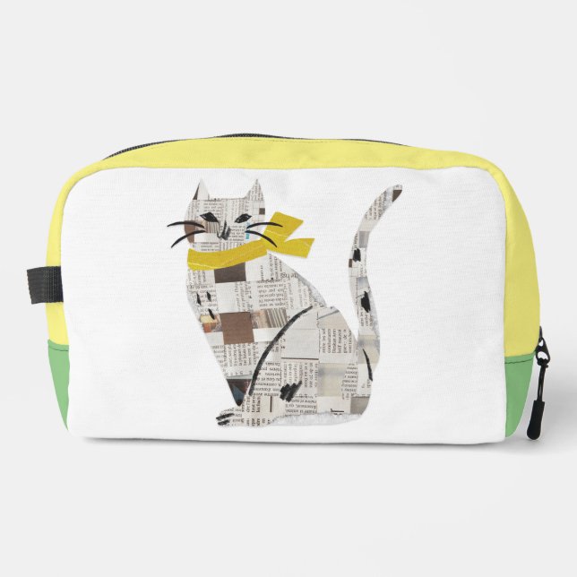 Zeitungskatze Waschbeutel (Vorderseite)