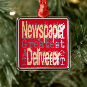 Zeitungslieferant Extraordinaire Ornament Aus Metall