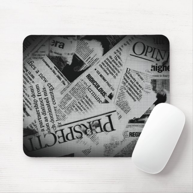 Zeitungsschlagzeilen Mousepad (Mit Mouse)