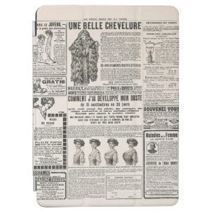 Zeitungsseite mit antiker Werbung iPad Air Hülle