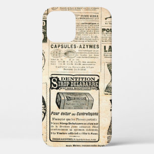Zeitungsseite mit Werbung - Vintage Gravur Case-Mate iPhone Hülle