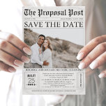 Zeitungsstil Spaß Save the Date Foto<br><div class="desc">Extra News! Zeitungsstil lustige und einzigartige Save the Date Fotokarten.</div>